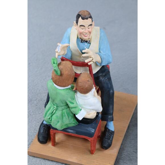 Norman Rockwell Nothing Up His Sleeve Danbury Mint Figurine 1993 Magic Trick - Picture 3 of 10